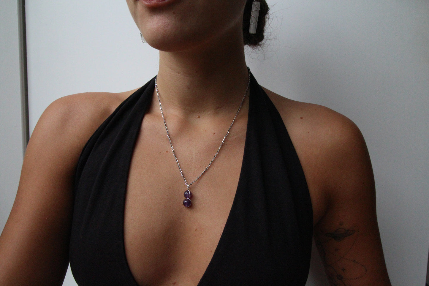 Amethyst Silver Necklace