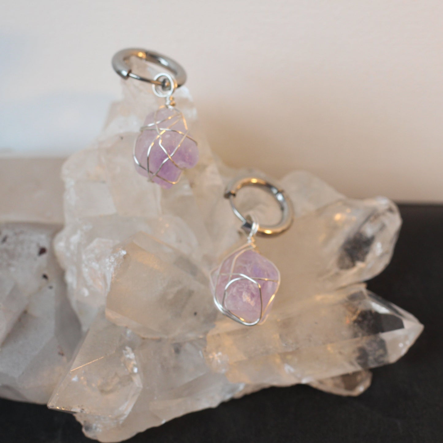 Amethyst Silver Earrings