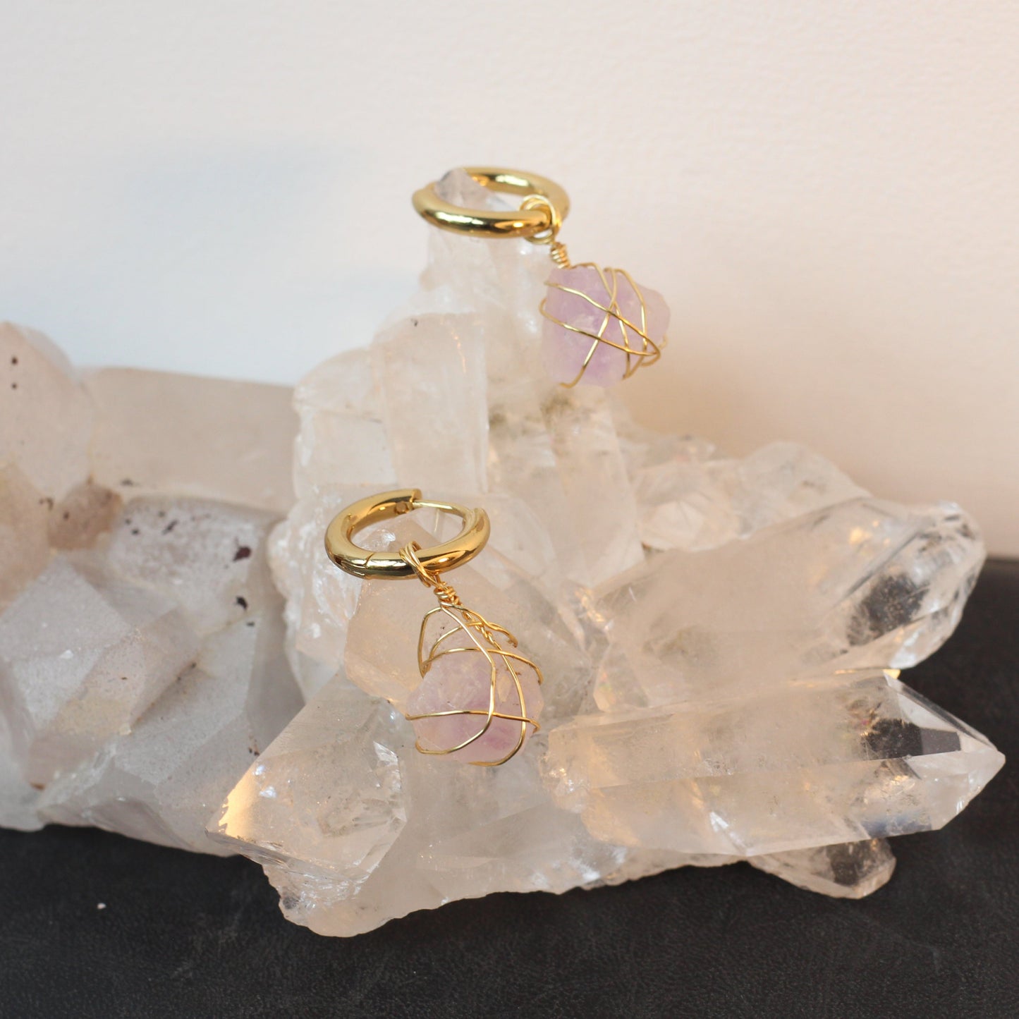 Amethyst Gold Earrings