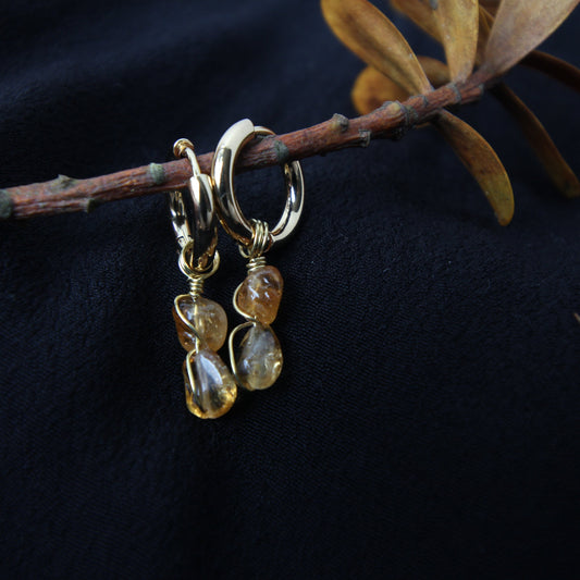 Citrine Gold Earrings