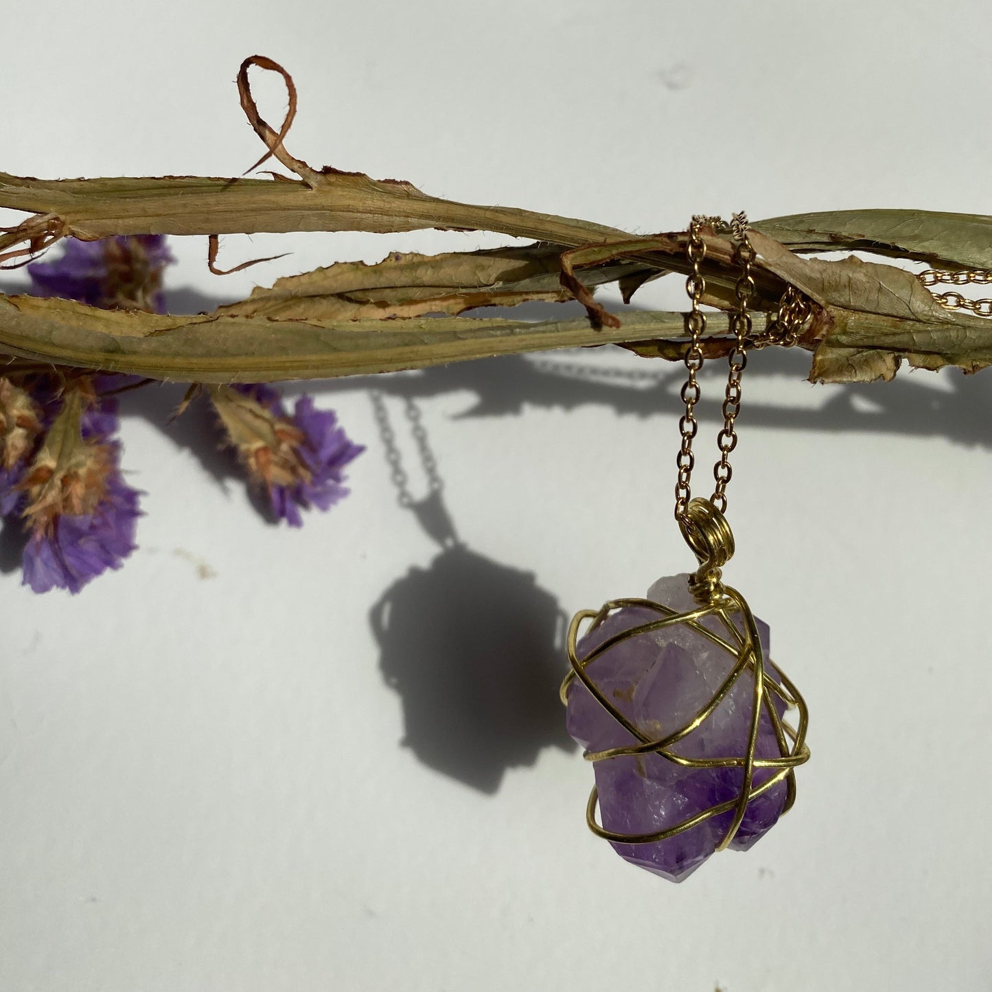 Amethyst Gold Necklace