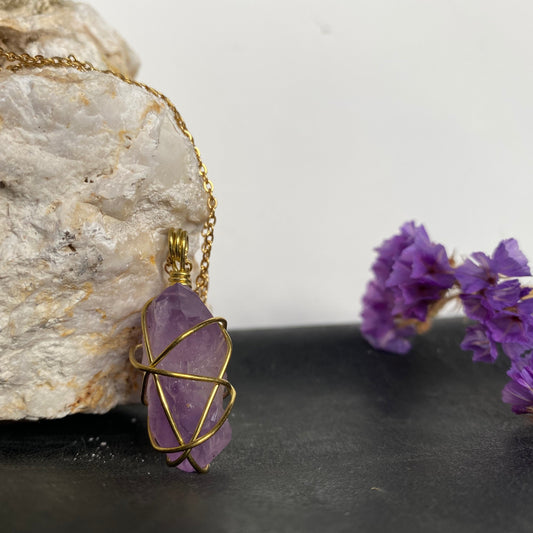 Amethyst Gold Necklace