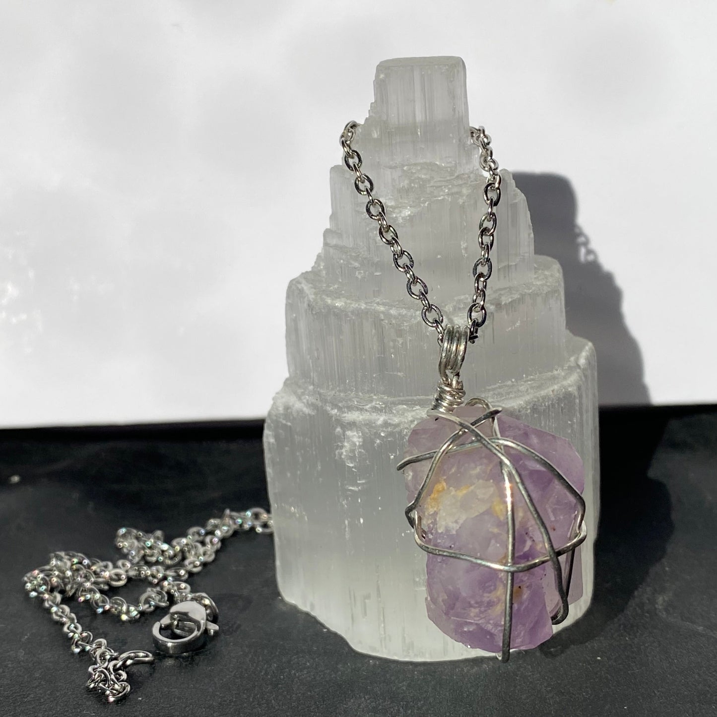 Amethyst Silver Necklace