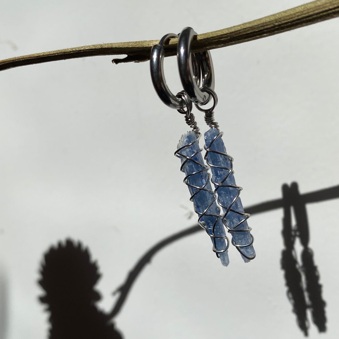 Blue Kyanite Silver Earrings