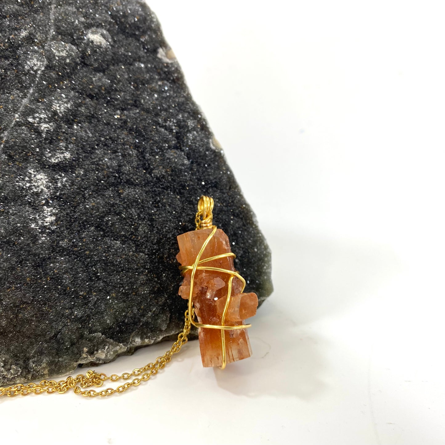 Aragonite Gold Necklace