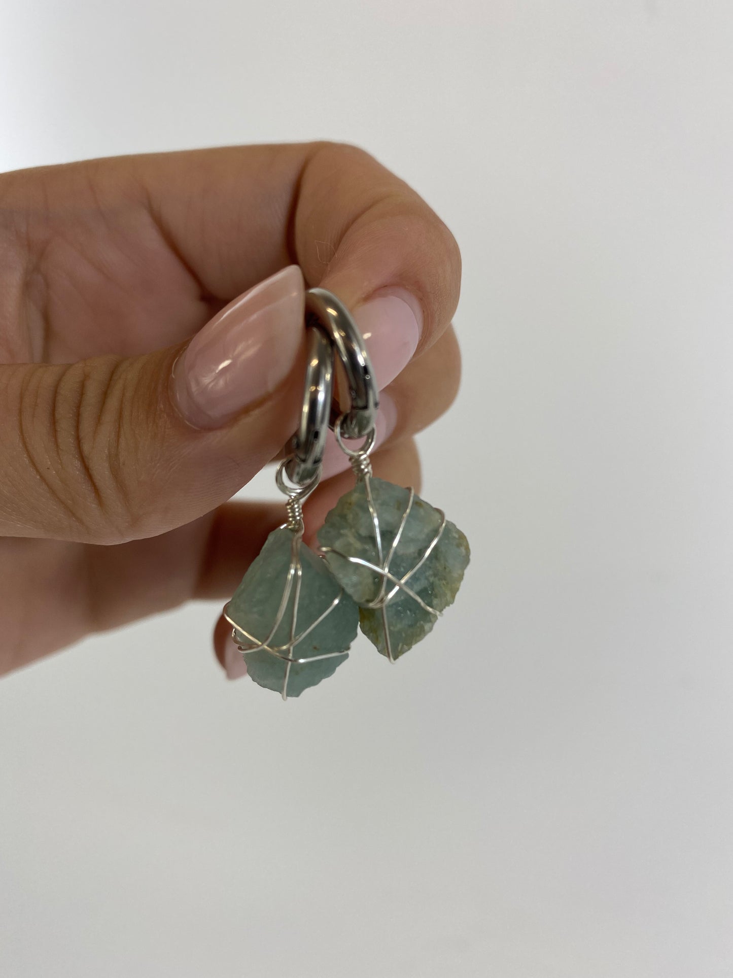 Aquamarine Gold/Silver Earrings