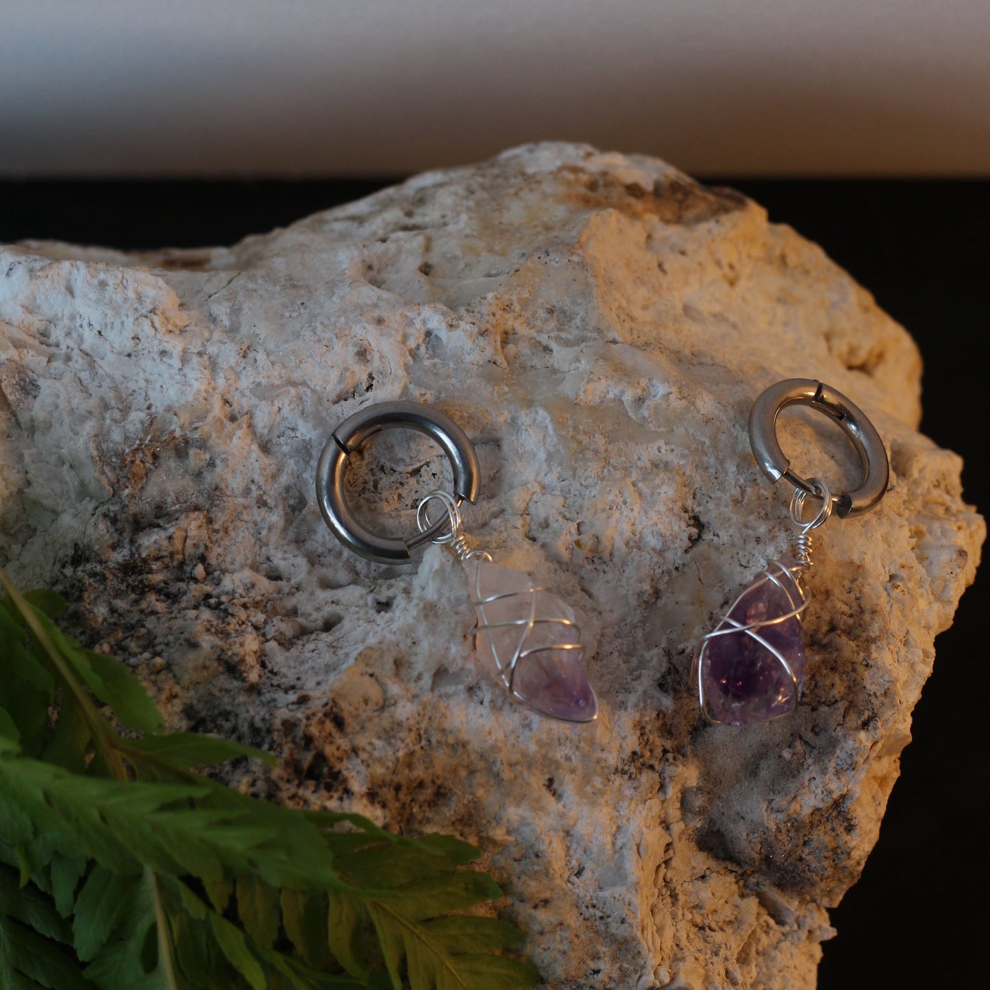 Amethyst Silver Earrings