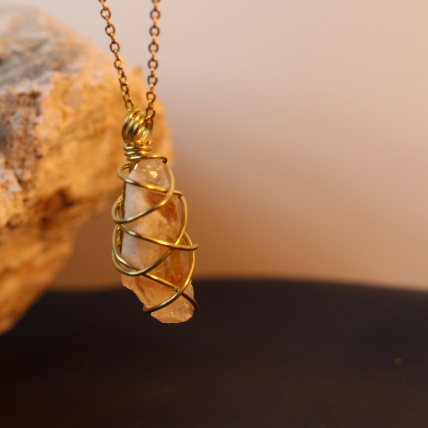 Citrine Gold Necklace