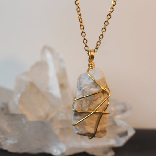 Howlite Gold Necklace